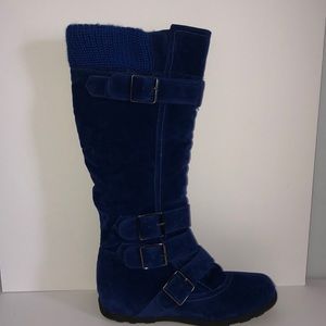 Royal Blue Knee High Boot